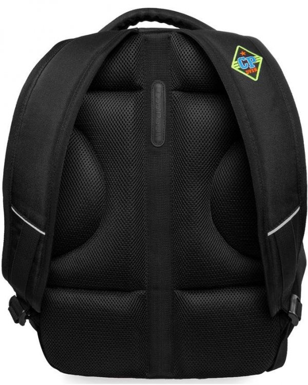 Czarny Cp CoolPack Plecak Młodzieżowy z Naszywkami [B24055]