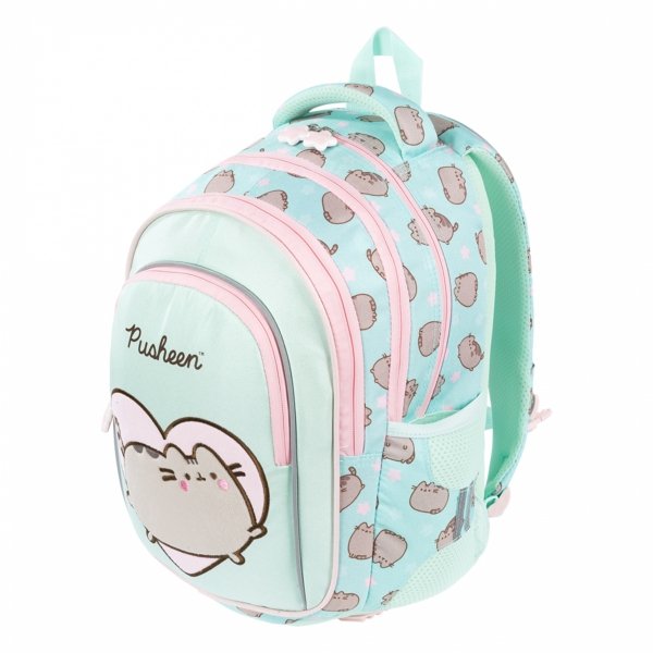 PLECAK PUSHEEN MINT KOMPLET 3w1 MAJEWSKI DLA DZIEWCZYNY KOT KOTKI