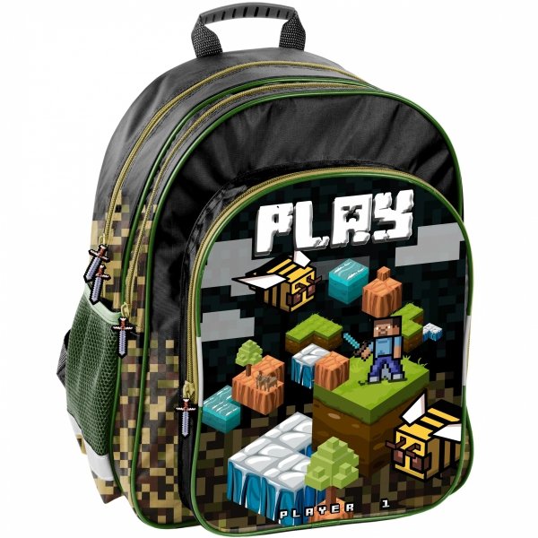 Piksele Plecak Minecraft Pixele Zestaw 3el. dla Chłopaka [PP22GM-090]