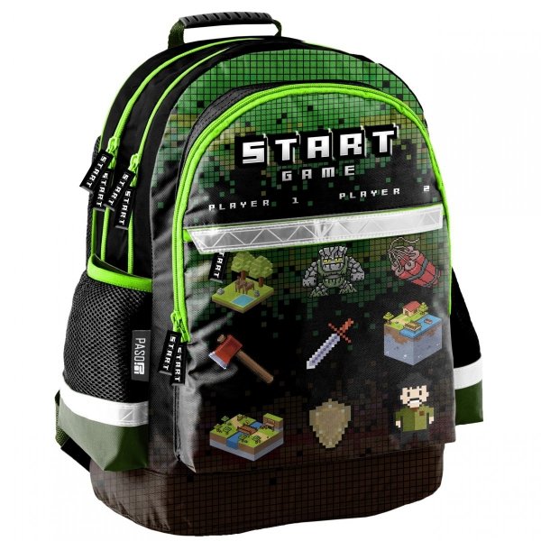 Gamingowy plecak Szkolny Piksele Minecraft 3w1 [PP23CR-116]