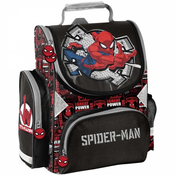 TORNISTER SPIDERMAN SZKOLNY MARVEL DO KLAS 1-4 KOMPLET 5w1 DLA CHŁOPAKA