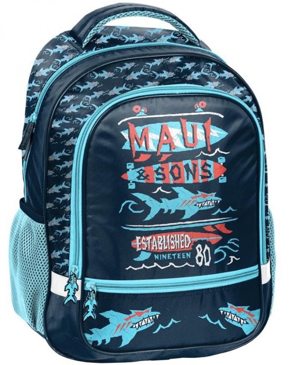 Mega zestaw Plecak Maui do Szkoły dla Chłopaków na Zajęcia Szkolne [MAUL-260]
