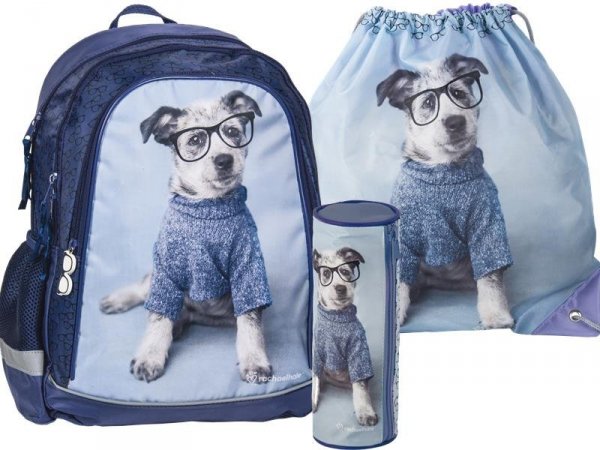 Plecak Szkolny z Pieskiem Pies Zestaw dla Dziewczyny