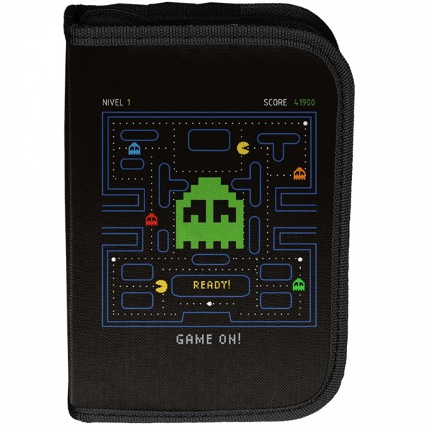 PAC-MAN PIÓRNIK Z WYPOSAŻENIEM DLA PODSTAWÓWKI GAMER GRY GAMING CHŁOPIĘCY