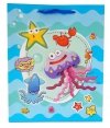 Torebka ozdobna prezentowa zwierzęta morskie 3D 8918B 26x32x10cm p12, mix cena za 1 szt