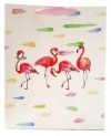 Torebka ozdobna prezentowa flamingi 8031C 18x23x10cm p12, mix cena za 1 szt