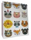 Torebka ozdobna prezentowa zwierzęta 384C 18x23x12cm mix cena za 1 szt