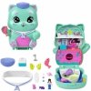 Polly Pocket Koci rejs Zestaw kompaktowy: 1 mikro lalka, 2 figurki kotków i akcesoria JCR37 MATTEL