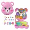 Polly Pocket Troskliwe Misie Zestaw kompaktowy: mikro lalka Polly, dwie figurki misiów, pojazd zabawka i akcesoria JCC14 MATTEL