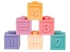 Miękkie Klocki Sensoryczne Zwierzęta, Figury geometryczne, Cyfry 12 sztuk, Edukacyjny zestaw klocków dla malucha