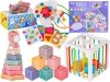 Zabawki Sensoryczne Miękkie klocki 6w1, Gryzak, Sensoryczna Wieża Karty Dla Dzieci