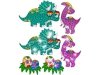 Haft Diamentowy Mozaika Diamentowa Naklejki DINOZAURY Zestaw 18 Naklejek