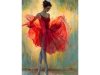 Haft Diamentowy, Obraz, Mozaika Diamentowa Diamond Painting, BALETNICA W CZERWIENI 30x40cm - DK