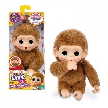 Cobi Maskotka interaktywna Little Live Pets - Mini Małpka Pepi Peach