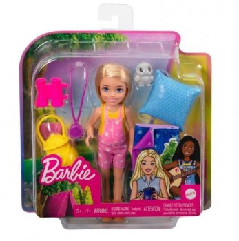 Mattel Zestaw Barbie Kemping Chelsea Lalka + śpiwór