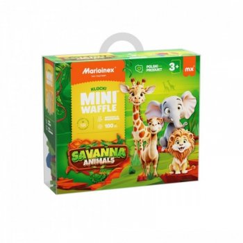 Marioinex Klocki Mini Waffle - Zwierzęta Savanna 100 elementów