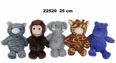 Maskotka Zwierzęta 5 wzorów 25cm 160966 mix cena za 1 szt