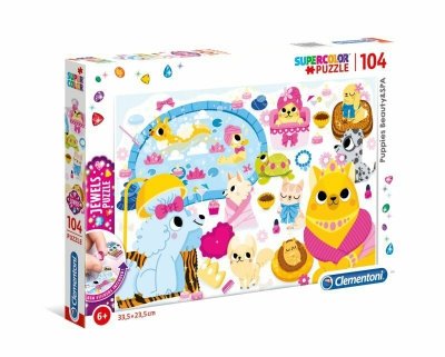 PROMO Clementoni Puzzle 104el z ozdobami Puppies Beauty & SPA 20167