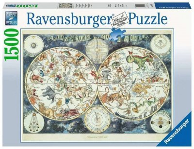 PROMO Puzzle 1500el Mapa z fantastycznymi zwierzętami 160037 RAVENSBURGER p5