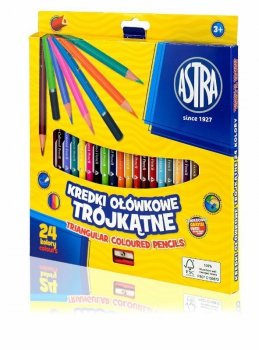 Kredki 24kol trójkątne Vision ASTRA