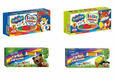 Farby plakatowe 8kol 20ml MAJEWSKI mix cena za 1 szt
