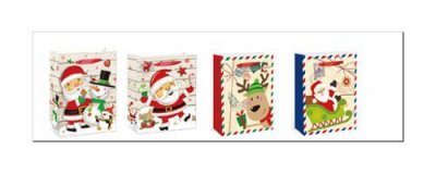 Torebka ozdobna prezentowa świąteczna 1005 SD szerokie dno 26x32x20cm p12, mix cena za 1 szt
