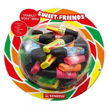 Zakreślacz STABILO BOSS MINI Sweet Friends /display 50 szt./