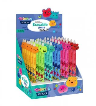 Długopis wymazywalny 0,5mm niebieski Jelly Heads Colorino School 02701 p36 mix cena za 1szt