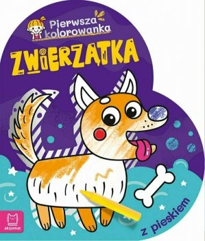 Książeczka Zwierzątka. Pierwsza kolorowanka z pieskiem