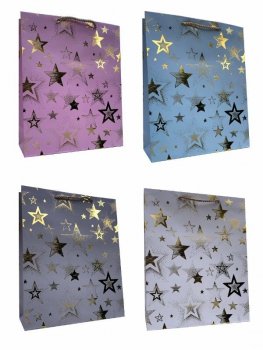 Torebka ozdobna prezentowa 4wz 26x32x11cm 370B mix cena za 1 szt
