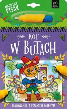 Malowanka z pisakiem wodnym. Kot w Butach.