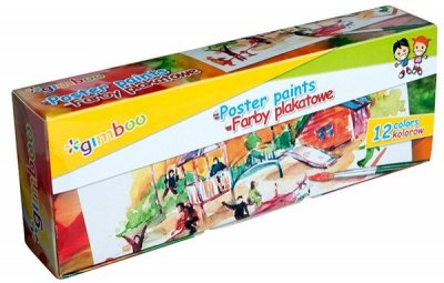 Farby plakatowe GIMBOO 12x20ml, mix kolorów
