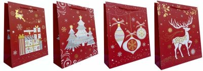 Torebka ozdobna prezentowa JP 957A 30x41,5x12cm mix cena za 1 szt