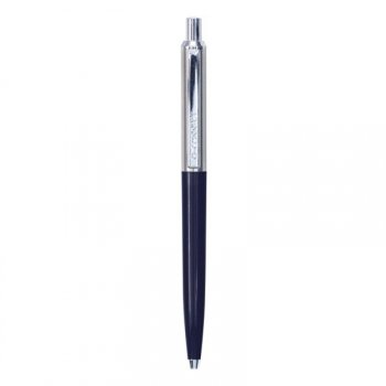 Długopis automatyczny Q-CONNECT PRESTIGE, metalowy, 0,7mm, niebiesko/srebrny, wkład niebieski