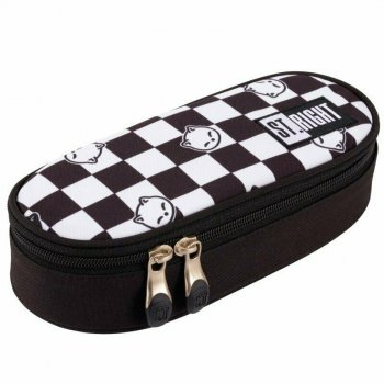 PROMO Piórnik saszetka usztywniona z wewnętrzną klapką ST.RIGHT PC-01 Chess Cats