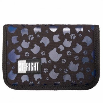 PROMO Piórnik dwuklapkowy bez wyposażenia ST.RIGHT PC-03 Black Cats