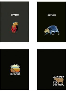 PROMO Zeszyt A5 60k linia laminowany Capybara p10 mix cena za 1 szt