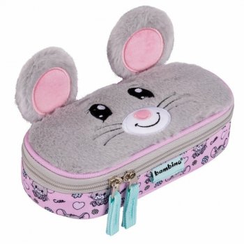 Piórnik saszetka usztywniona z wewnętrzną klapką Bambino PCL-01 Mouse