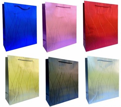 Torebka ozdobna prezentowa 18x23x10cm JP FT02C mix cena za 1 szt