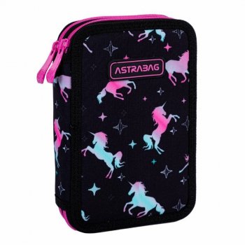 Piórnik podwójny z wyposażeniem Astrabag Unicorn Squad AC21