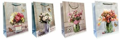 Torebka ozdobna prezentowa 18x24x8,5 cm DW9710C mix cena za 1 szt
