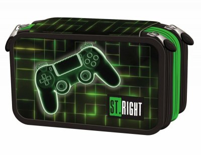 Piórnik potrójny z wyposażeniem ST.RIGHT PC-05 Neon Pad