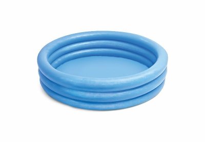 PROMO Basen niebieski CRYSTAL BLUE, 3 pierścienie w pudełku 147x33cm 58426NP INTEX