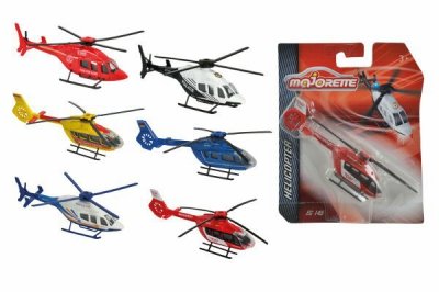 MAJORETTE Helikoptery 6 rodz. blister, mix cena za 1 szt