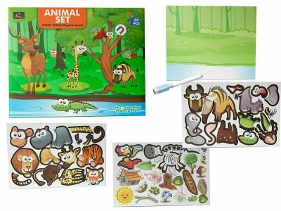 Puzzle magnetyczne - Zwierzęta 60el ASKATO