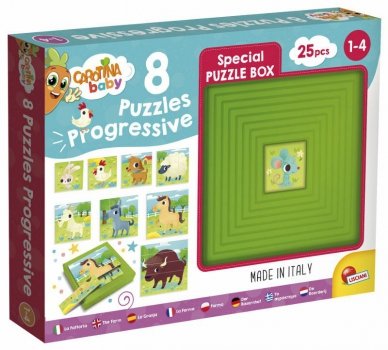 Carotina baby Puzzle progresywne 8 Farma 95483 LISCIANI
