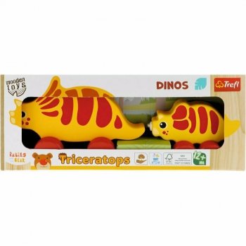 PROMO Zabawka drewniana - Dinos Triceratops 61745 Trefl
