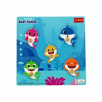 Puzzle mini Baby Shark Zabawka drewniana 61617 Trefl