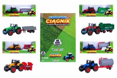 Traktor metal z maszyną 1000808 mix cena za 1 szt