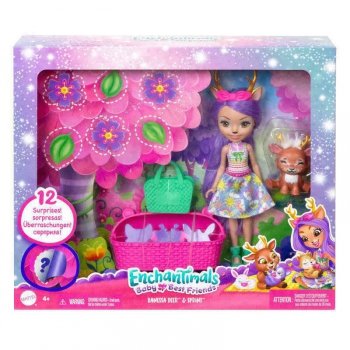 PROMO Enchantimals Baby Best Friends Zestaw z niespodziankami Danessa Deer i Sprint HLK84 HLK83 MATTEL